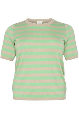 Lizzy striped pullover Green Kaffe Curve