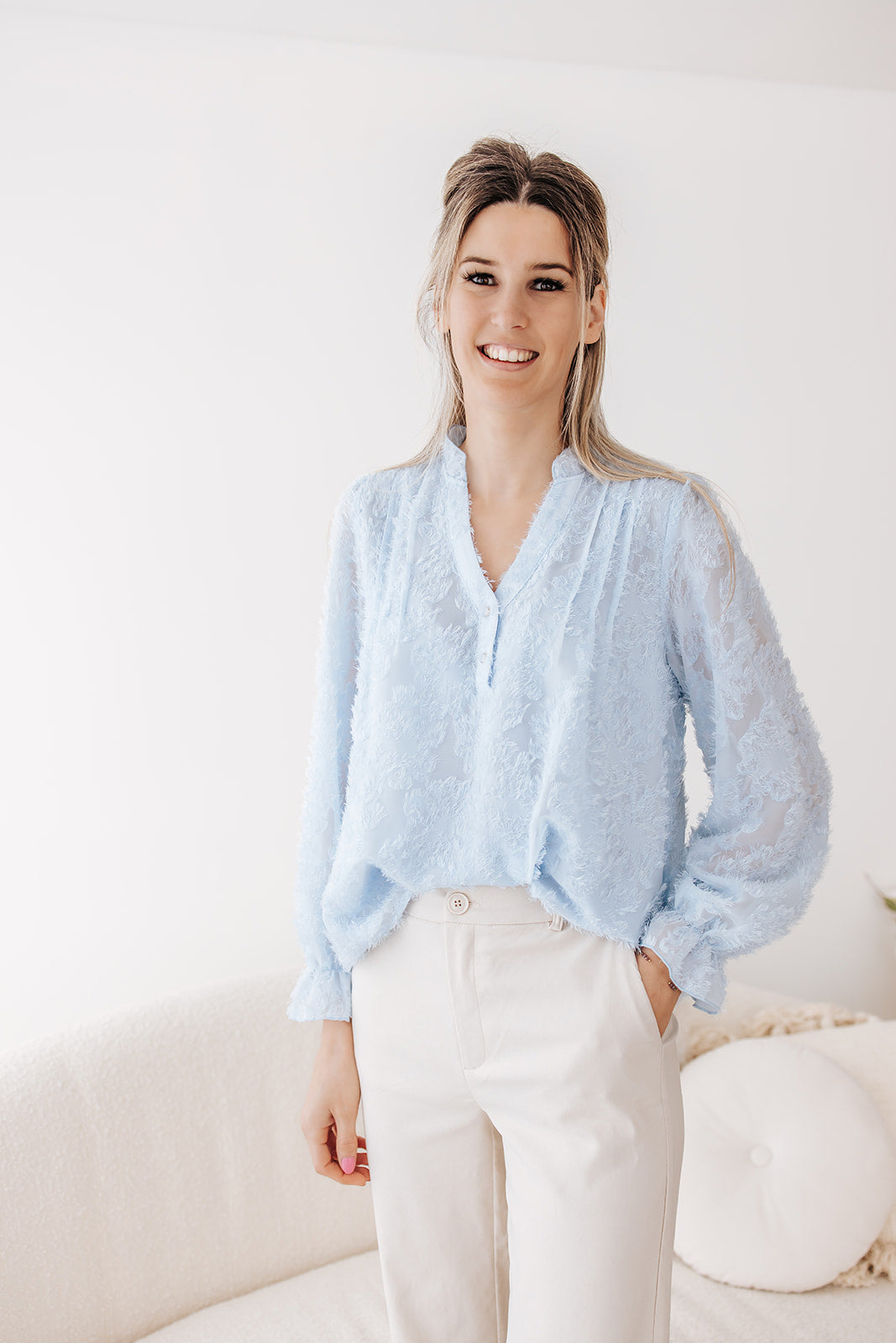Blouse Saartje blauw