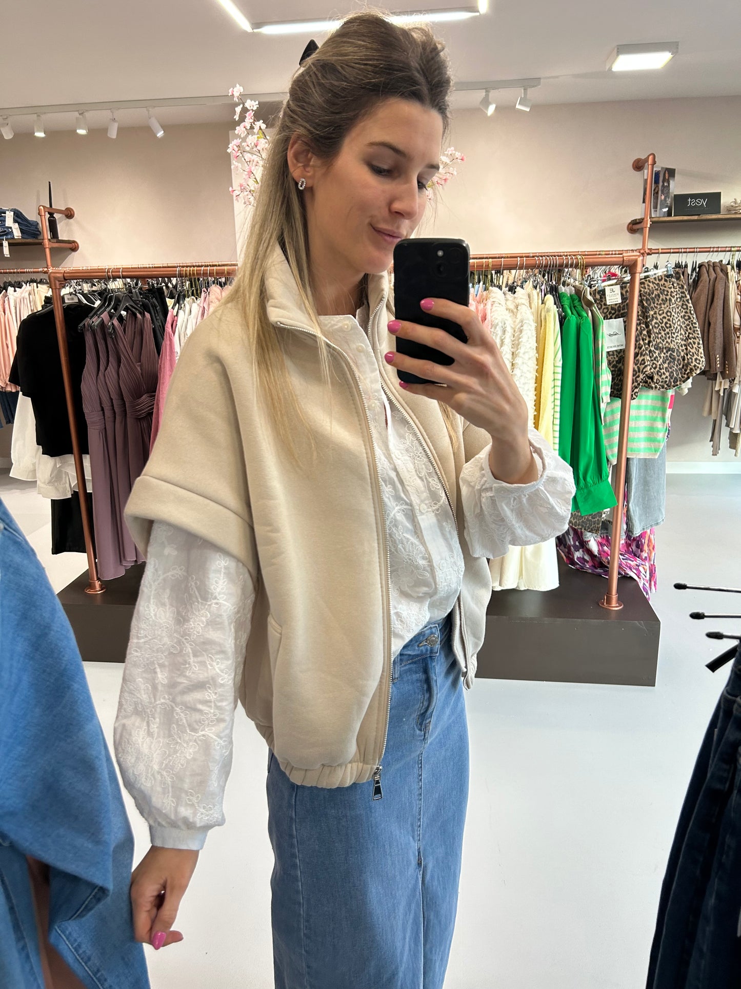 Sweatvest Lien beige