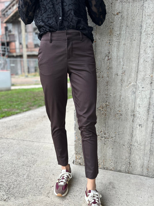 Kaffe Lea chino pants black coffee