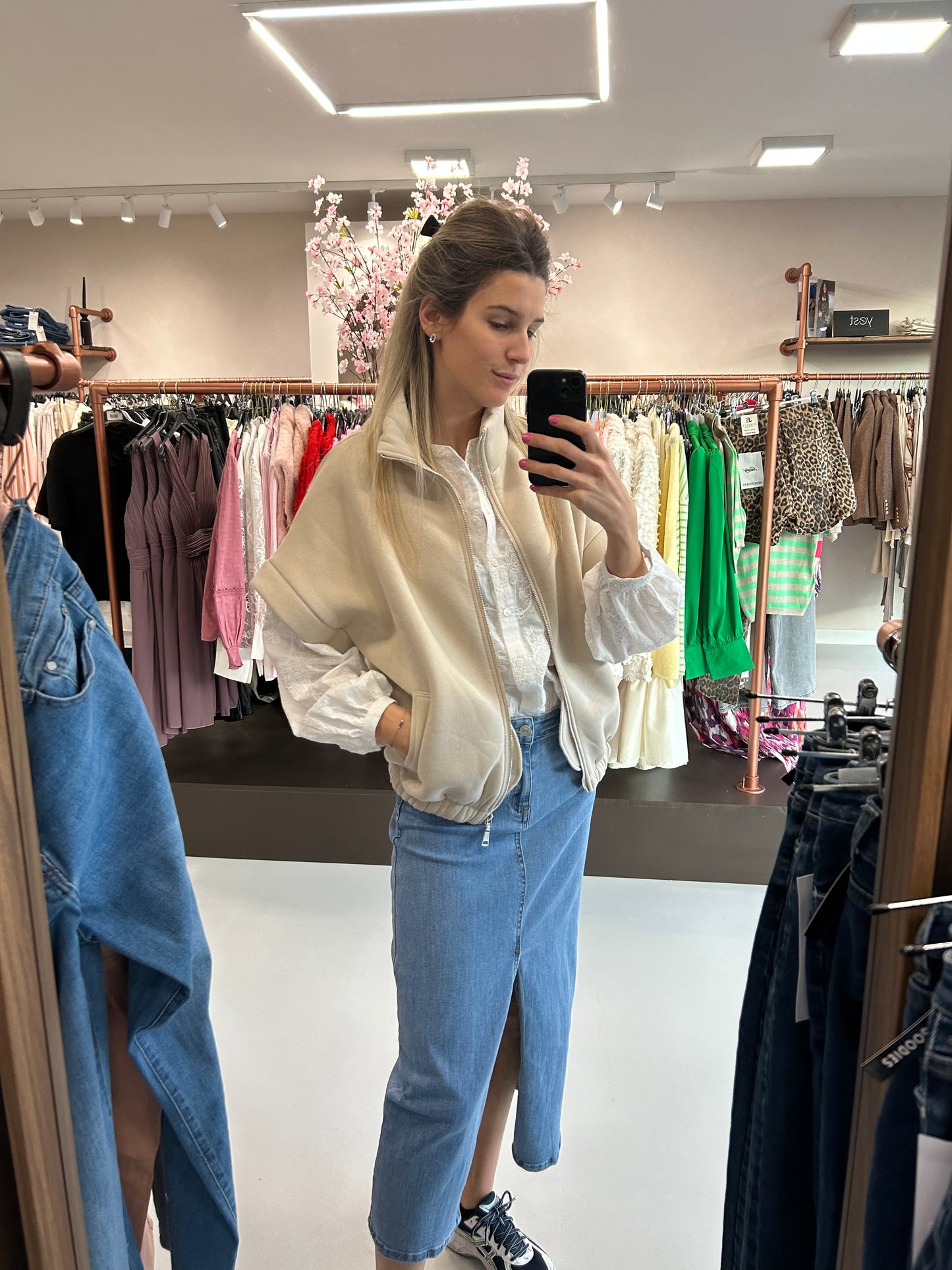 Sweatvest Lien beige