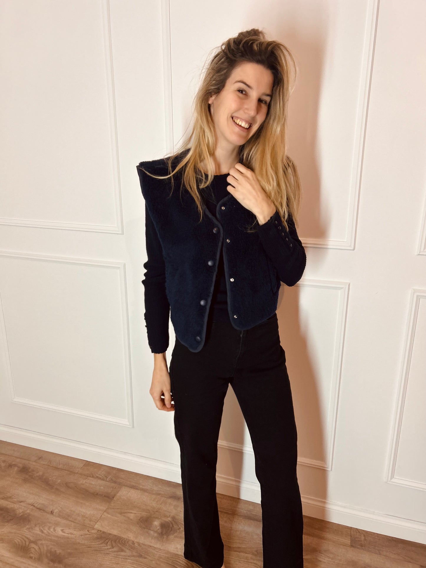 Teddy vest Essentiel marine