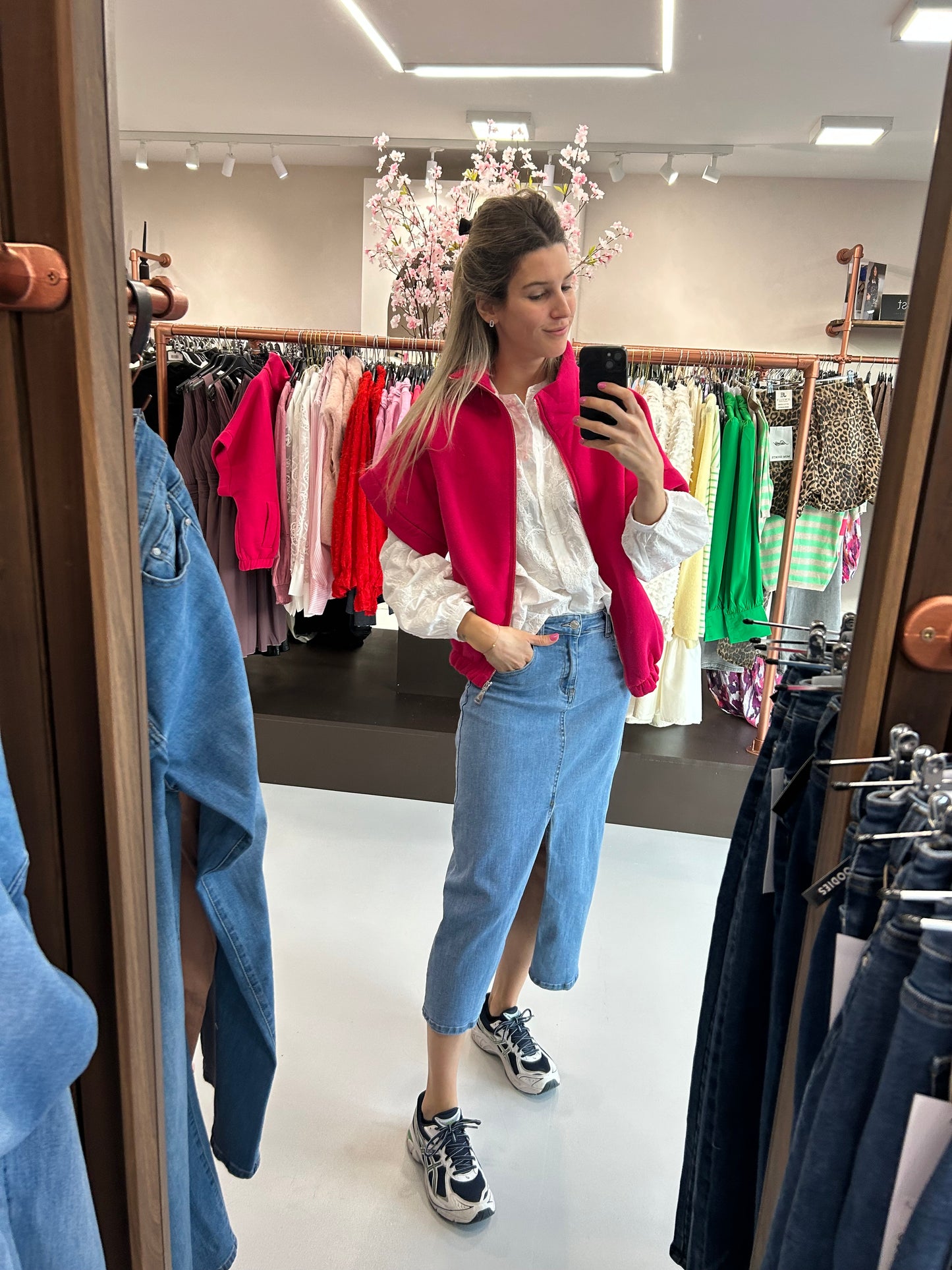 Sweatvest Lien fushia