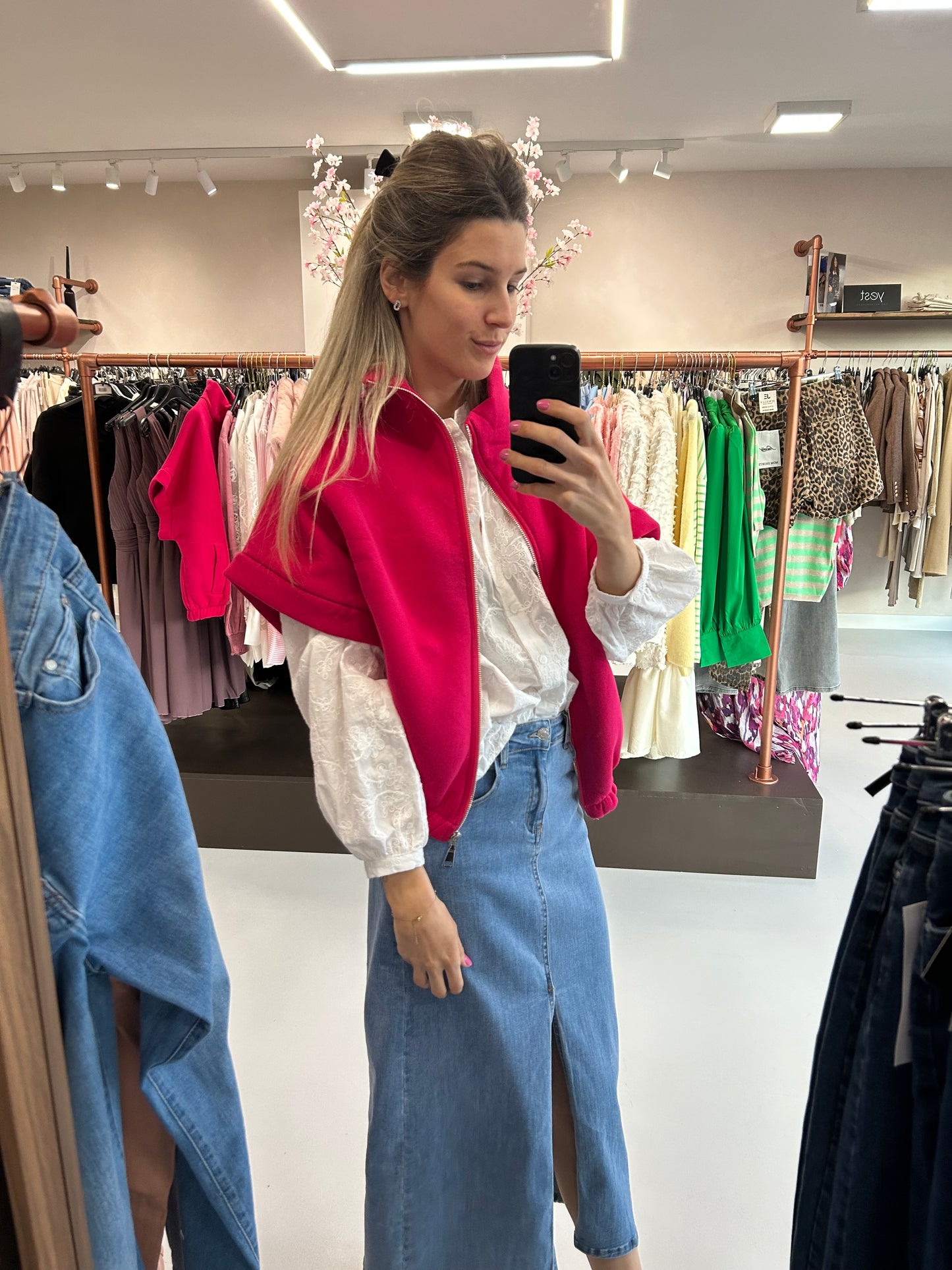 Sweatvest Lien fushia