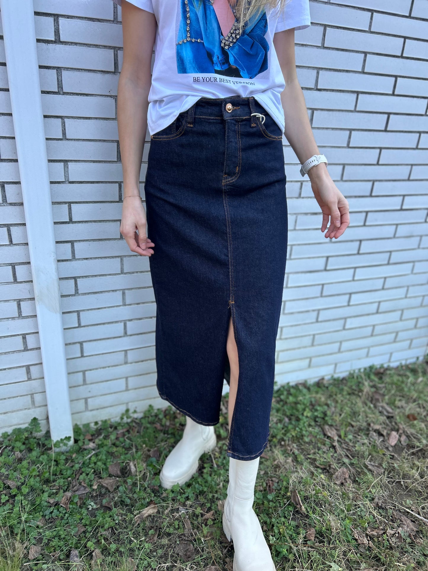 Jeansrok Lori lang