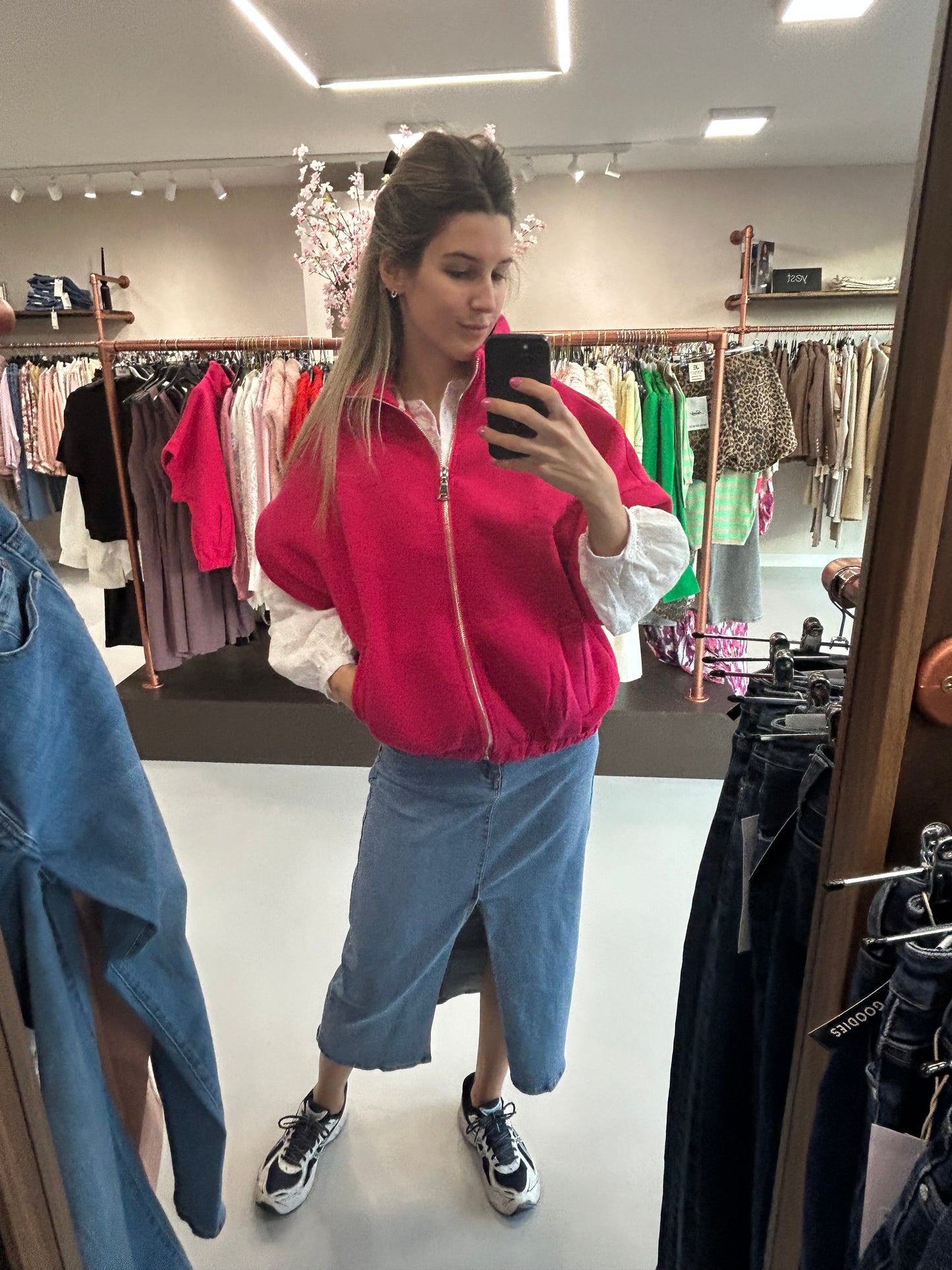 Sweatvest Lien fushia