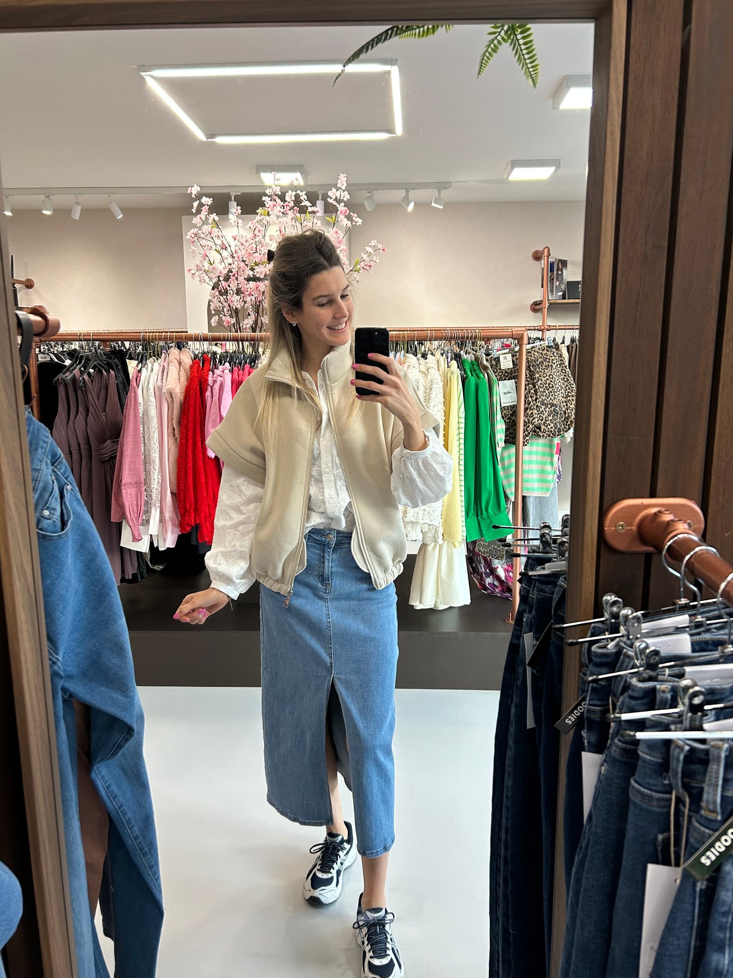 Sweatvest Lien beige