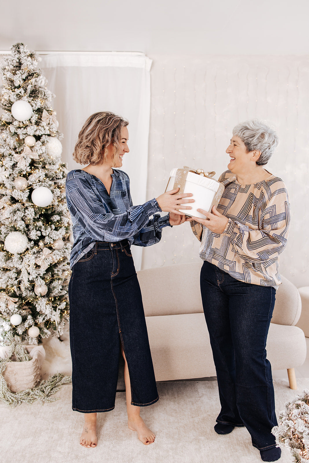 Yest blouse Billie Sand/navy