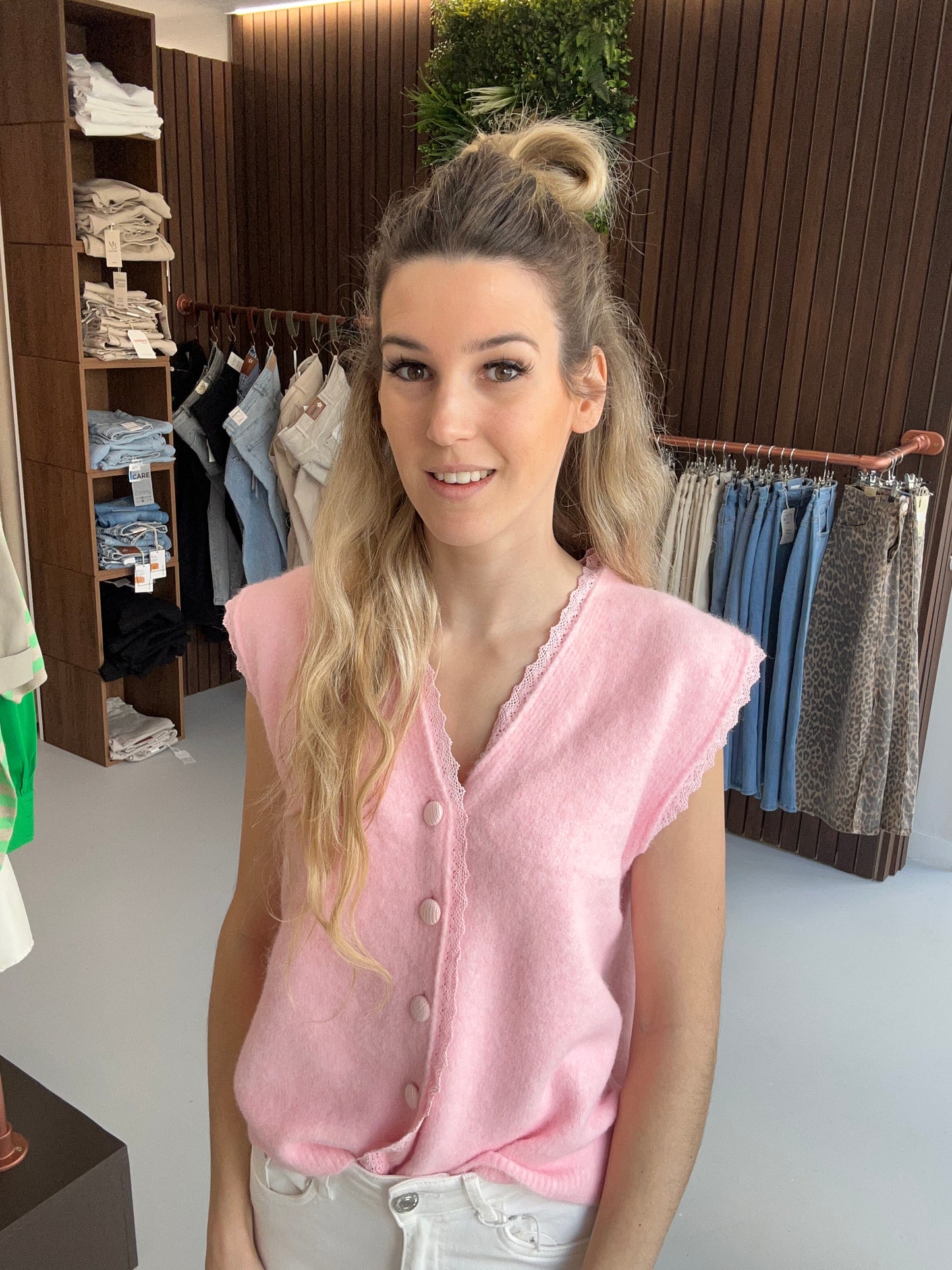 Gilet Ellen roze