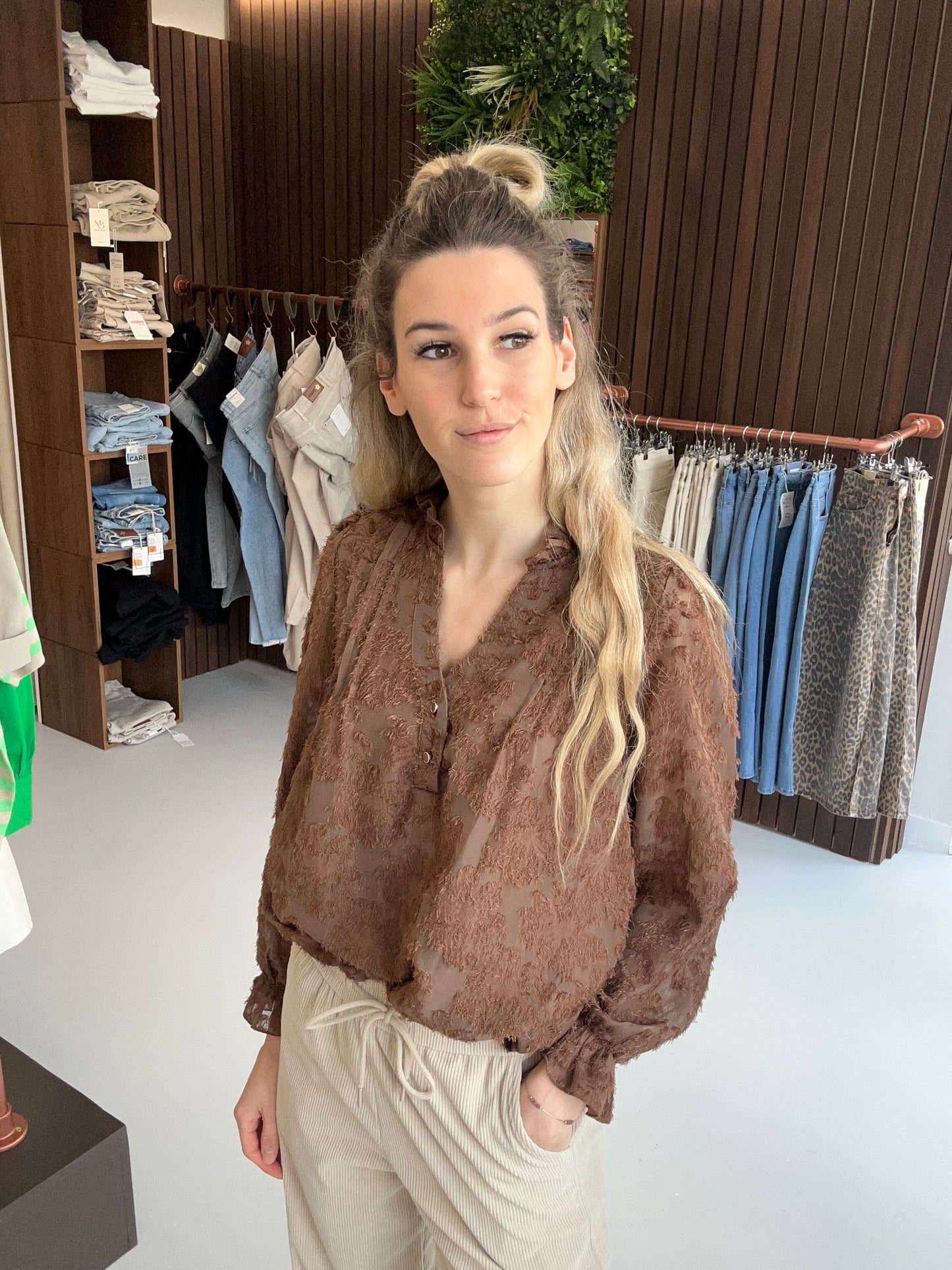 Blouse Saartje bruin