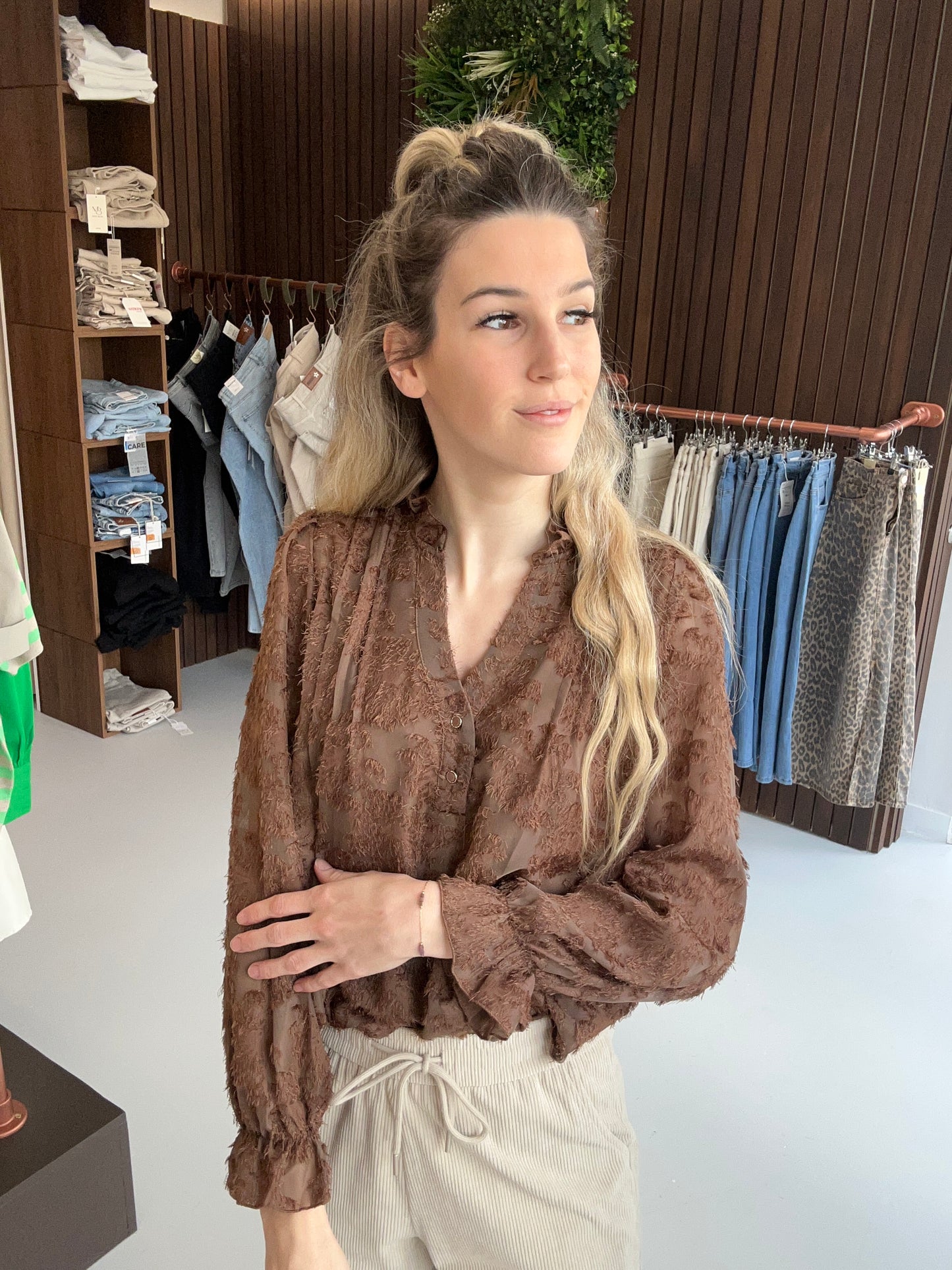 Blouse Saartje bruin