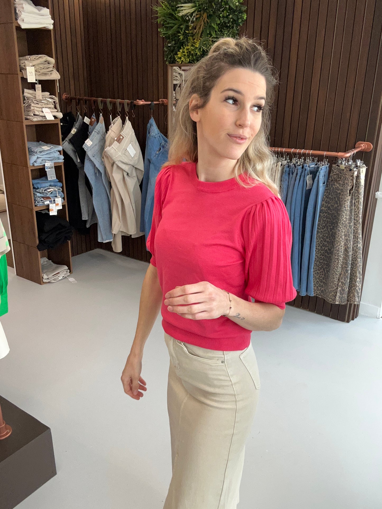 Lone Knit Pullover Raspberry Kaffe