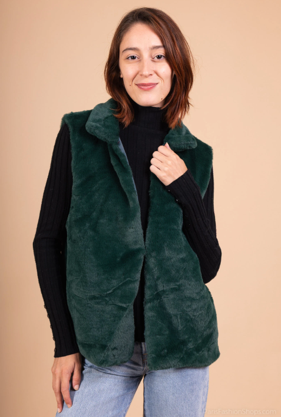 Pels vestje Paulien groen