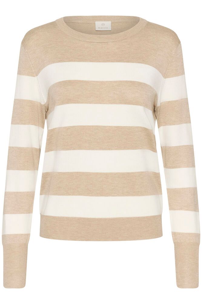 Kaffe striped knit LS Lizza beige