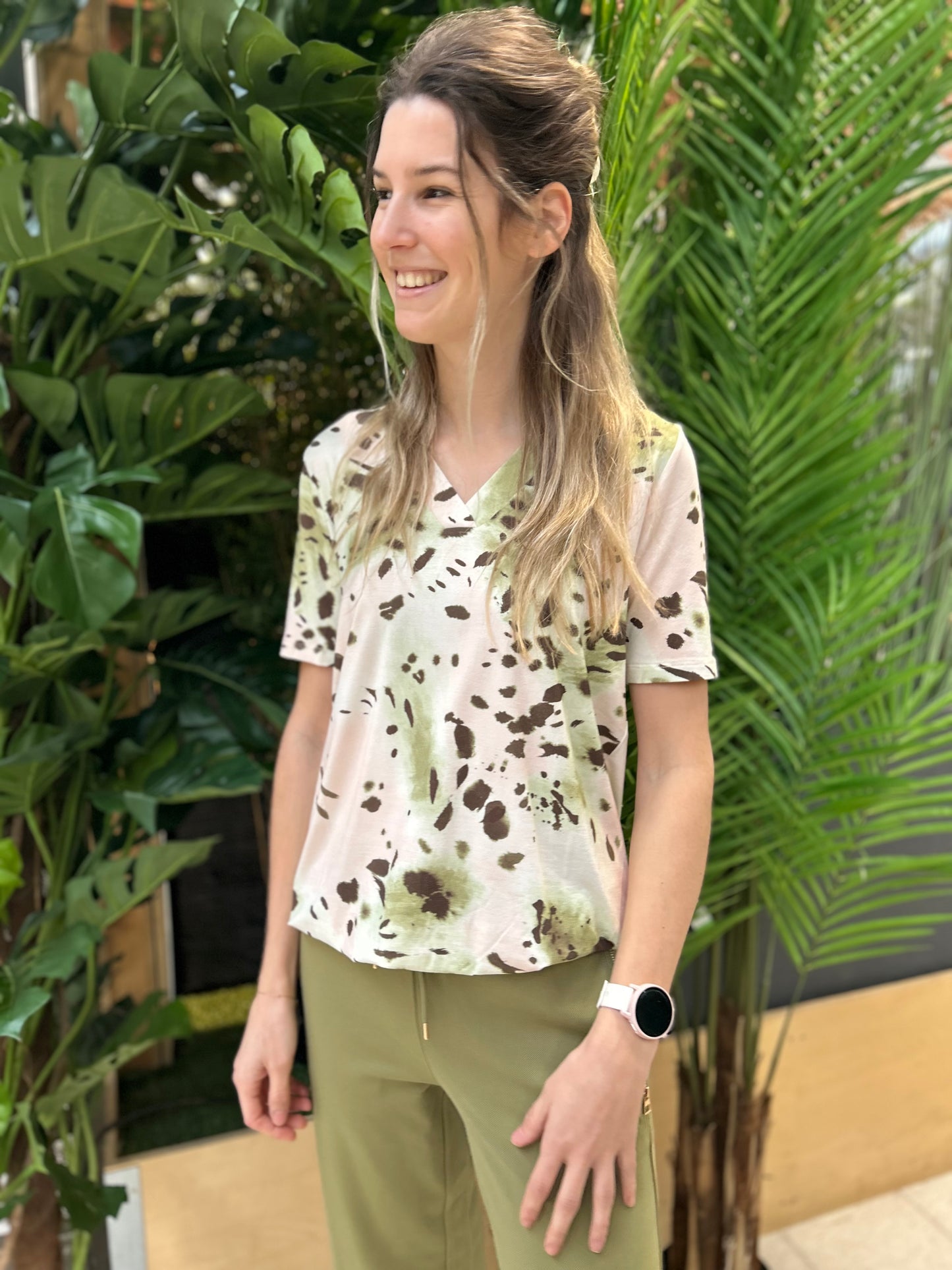 Yest blouse Reya essential natural/multi colour