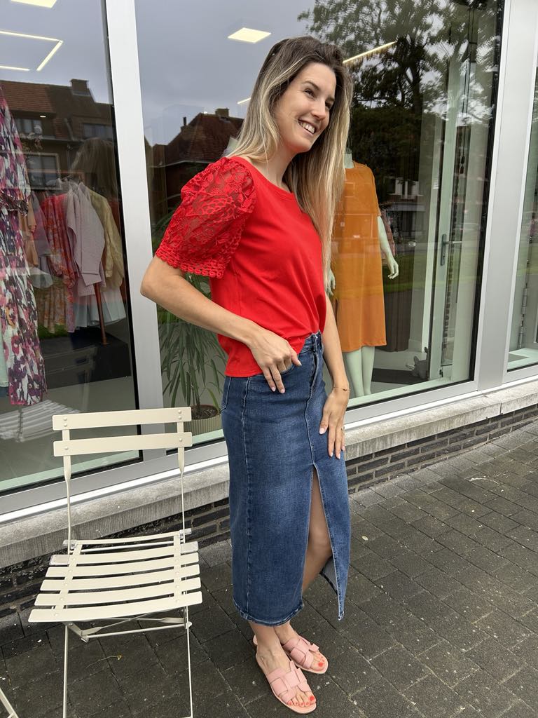 T-shirt Princesse rood