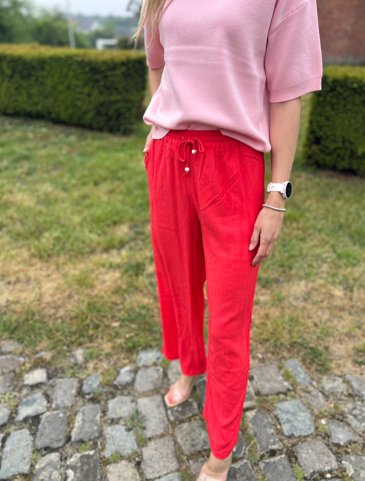 Yest broek Martha rood