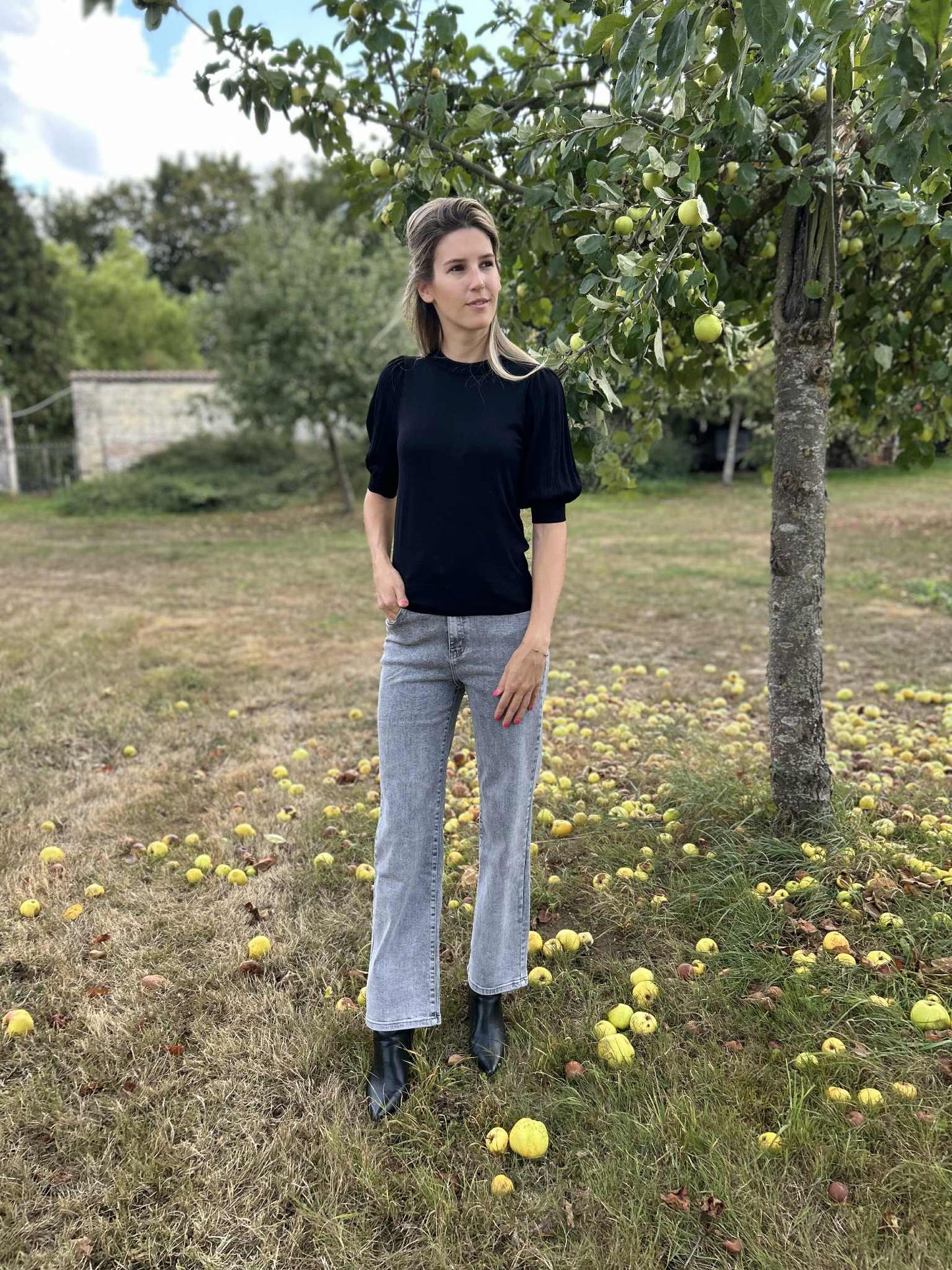 Lone Knit pullover 1/2 black deep Kaffe