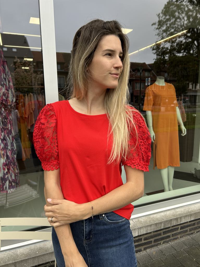 T-shirt Princesse rood