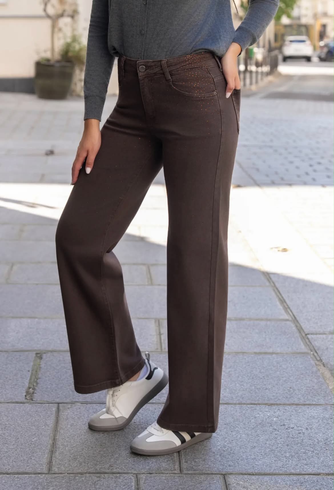 Jeans Bella - Glam bruin