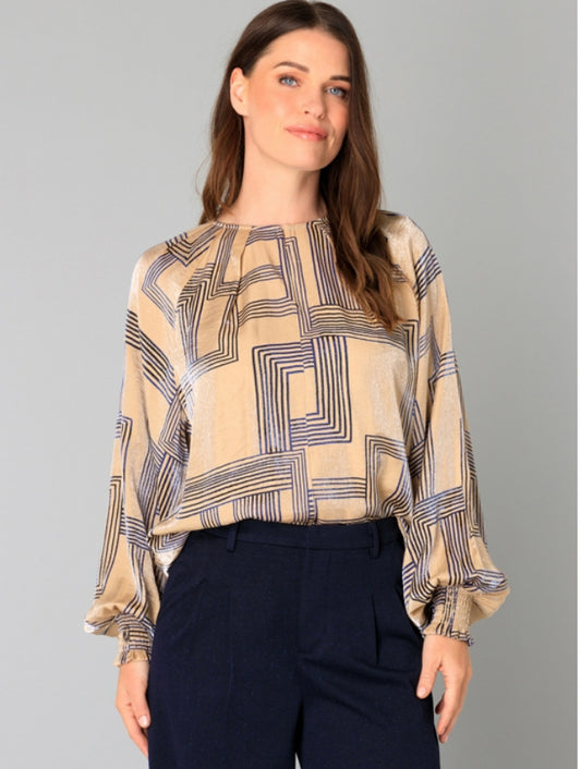 Blouse Billie Yest Sand/navy