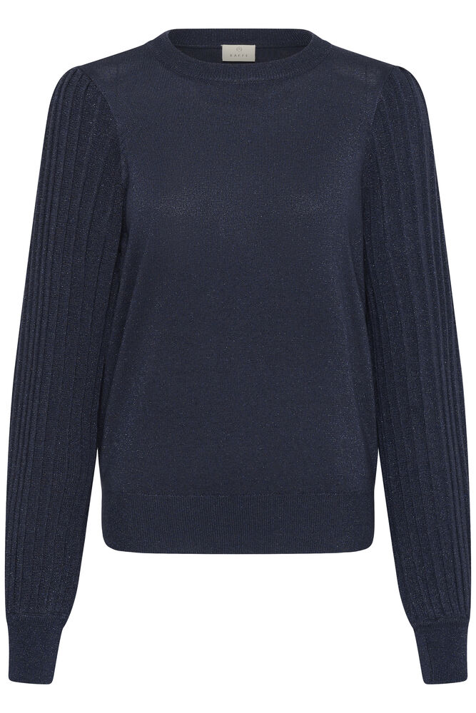 Kaffe regina Pleat LS Pullover - Graphite - Blue