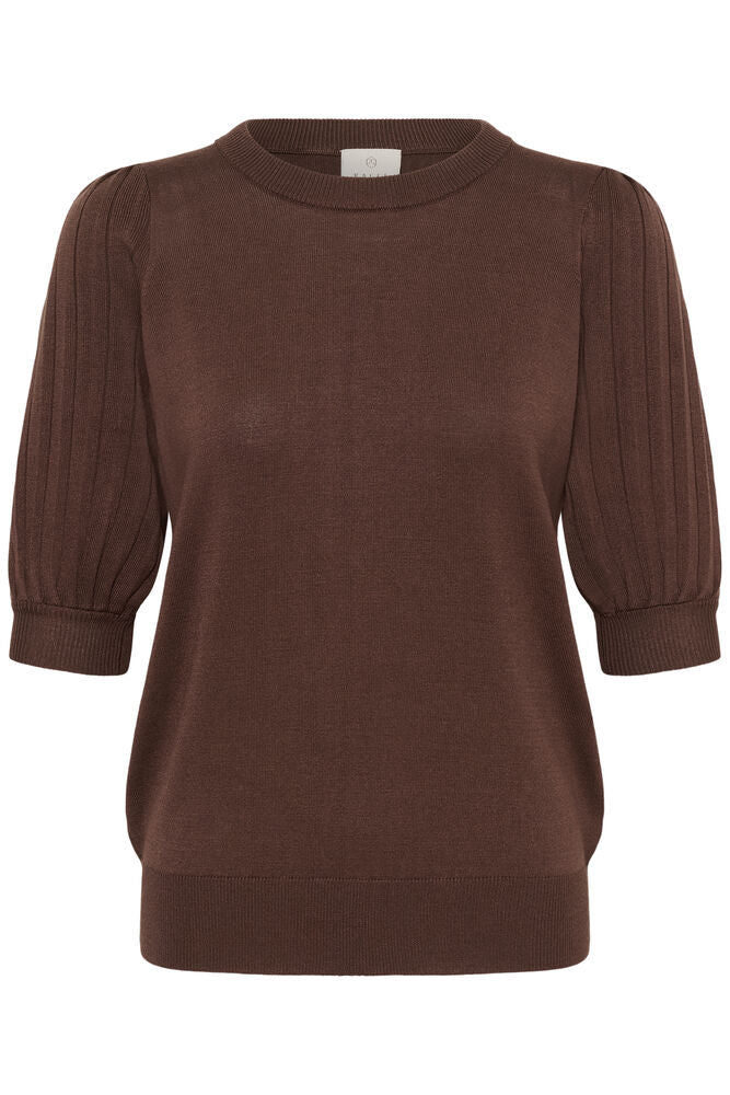Kaffe Lone Knit pullover 1/2 Chocolate Brown