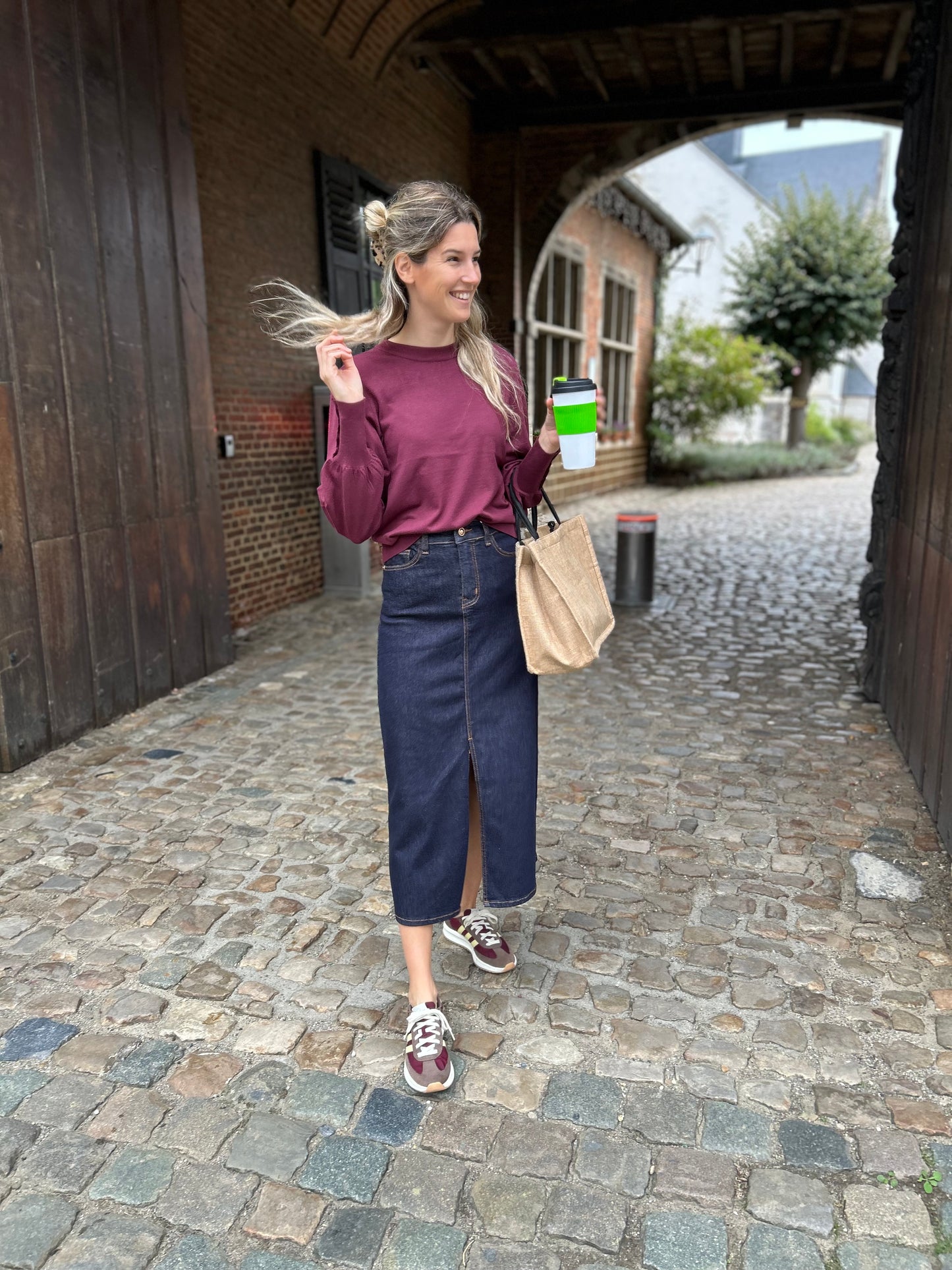 Lizza round neck pullover windsor wine Kaffe