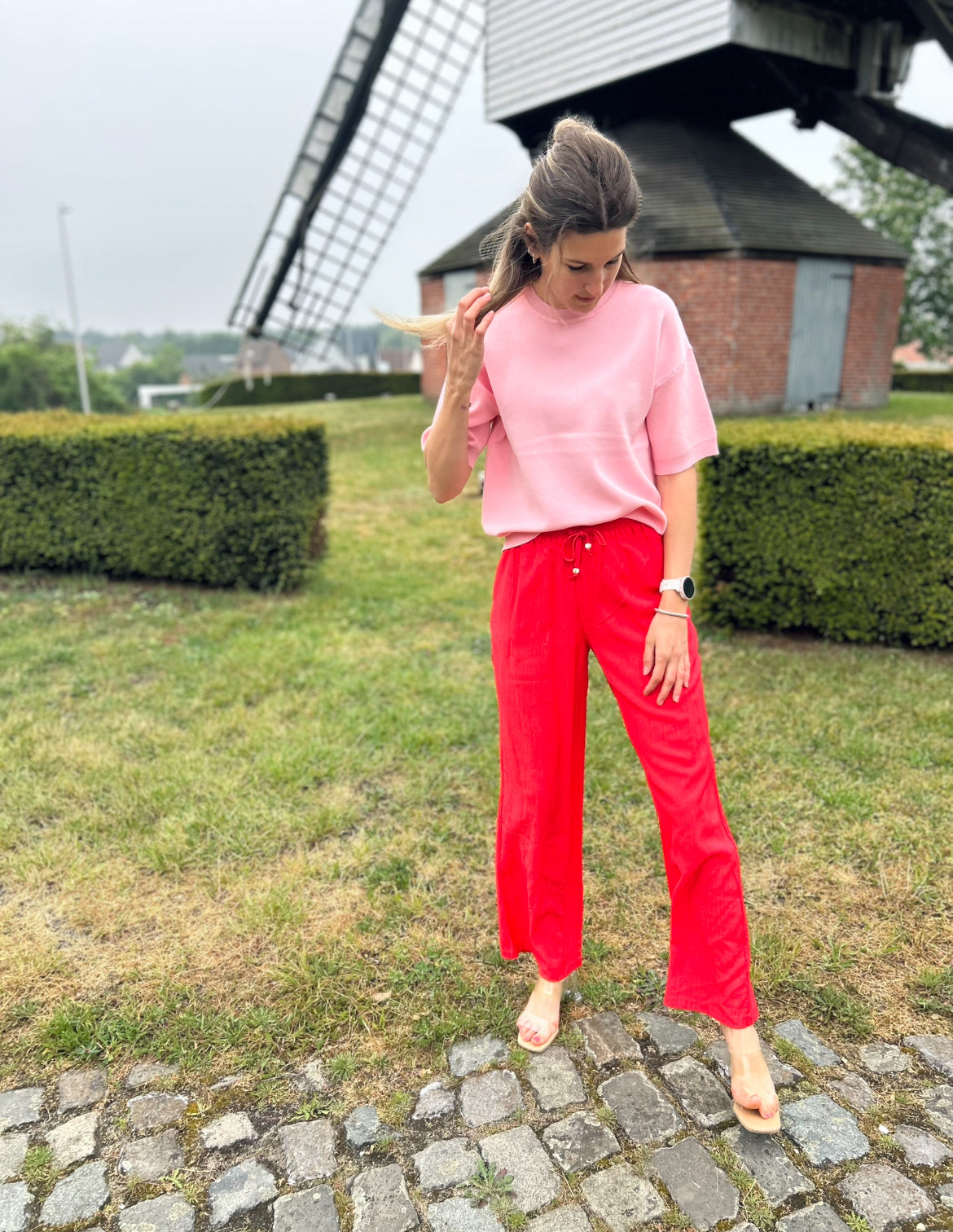 Yest broek Martha rood