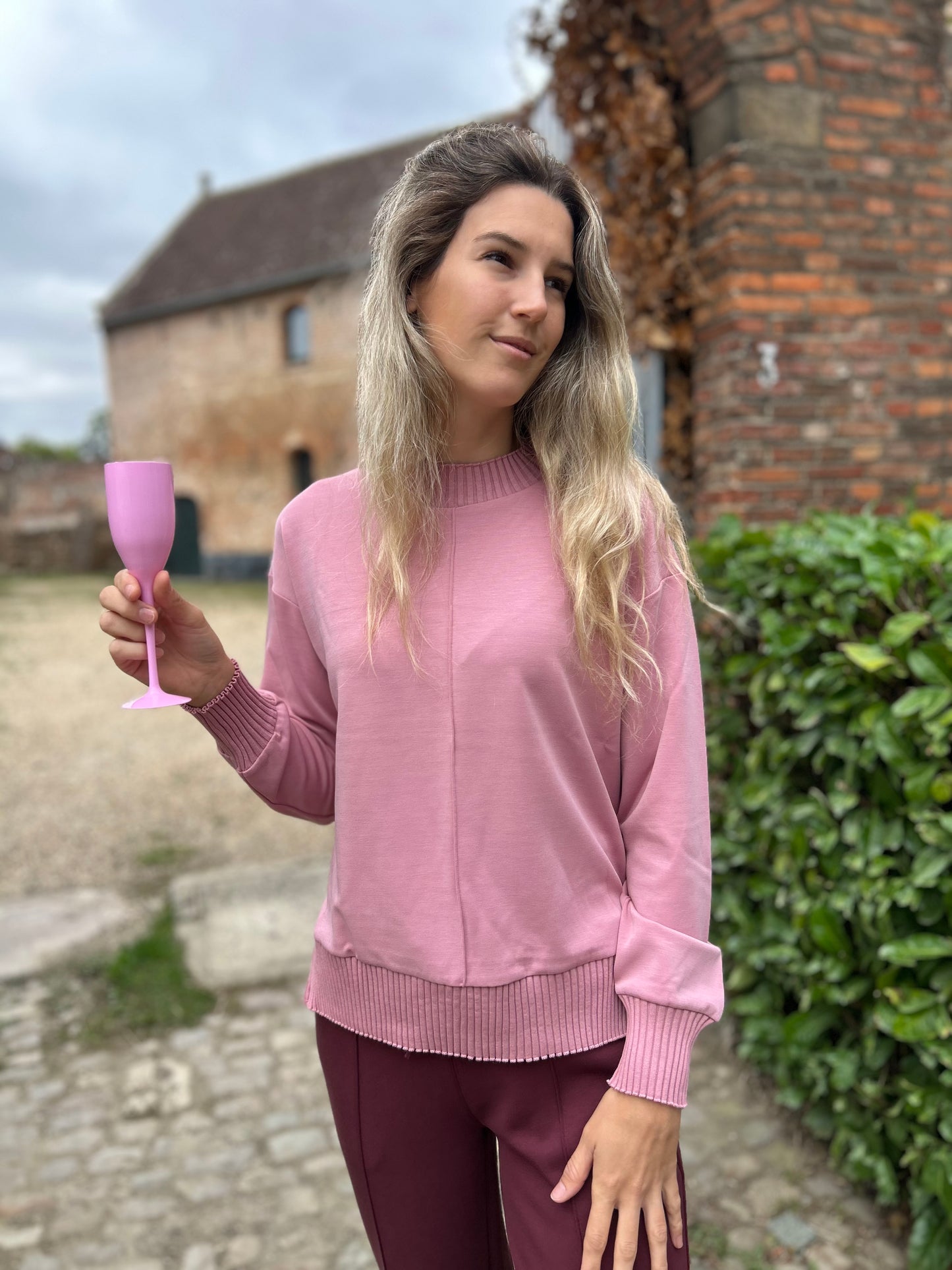 Yest sweater Nele roze