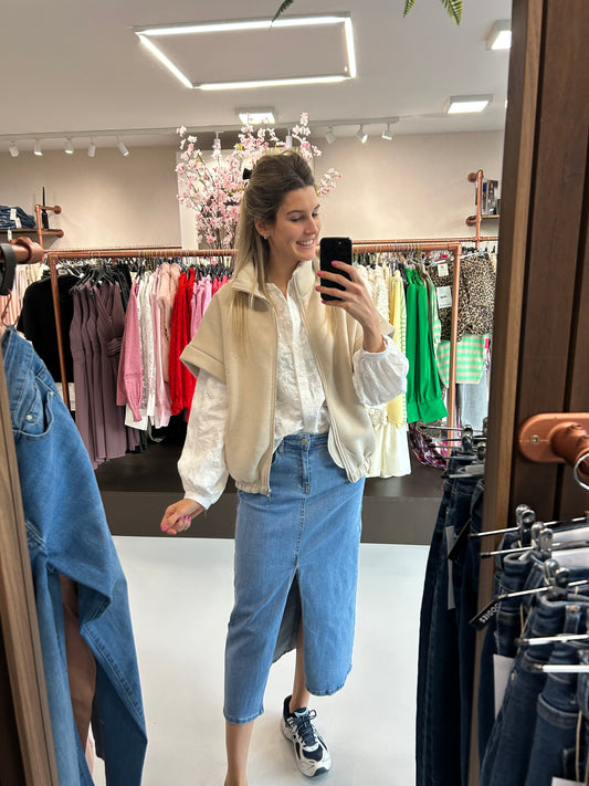 Sweatvest Lien beige