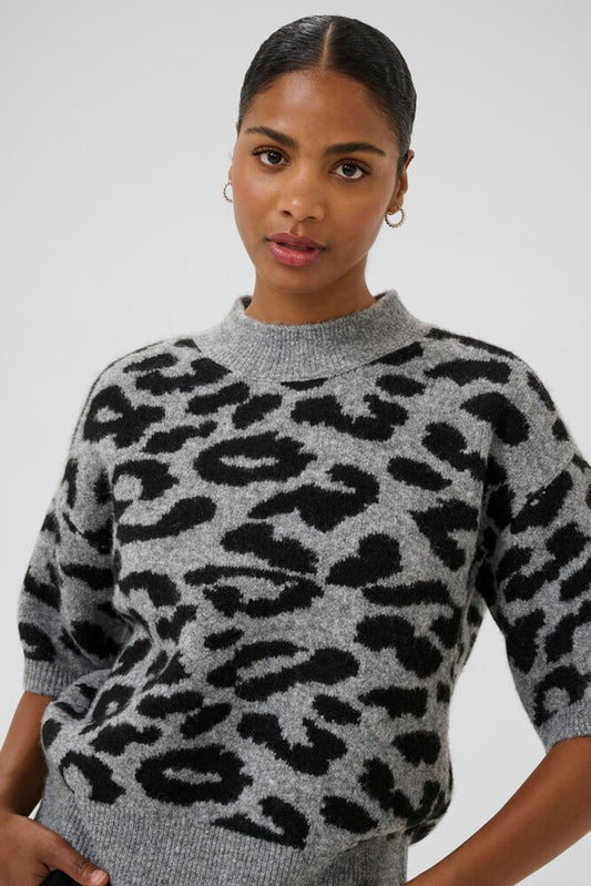 Sandra pullover zwart/grijs Kaffe