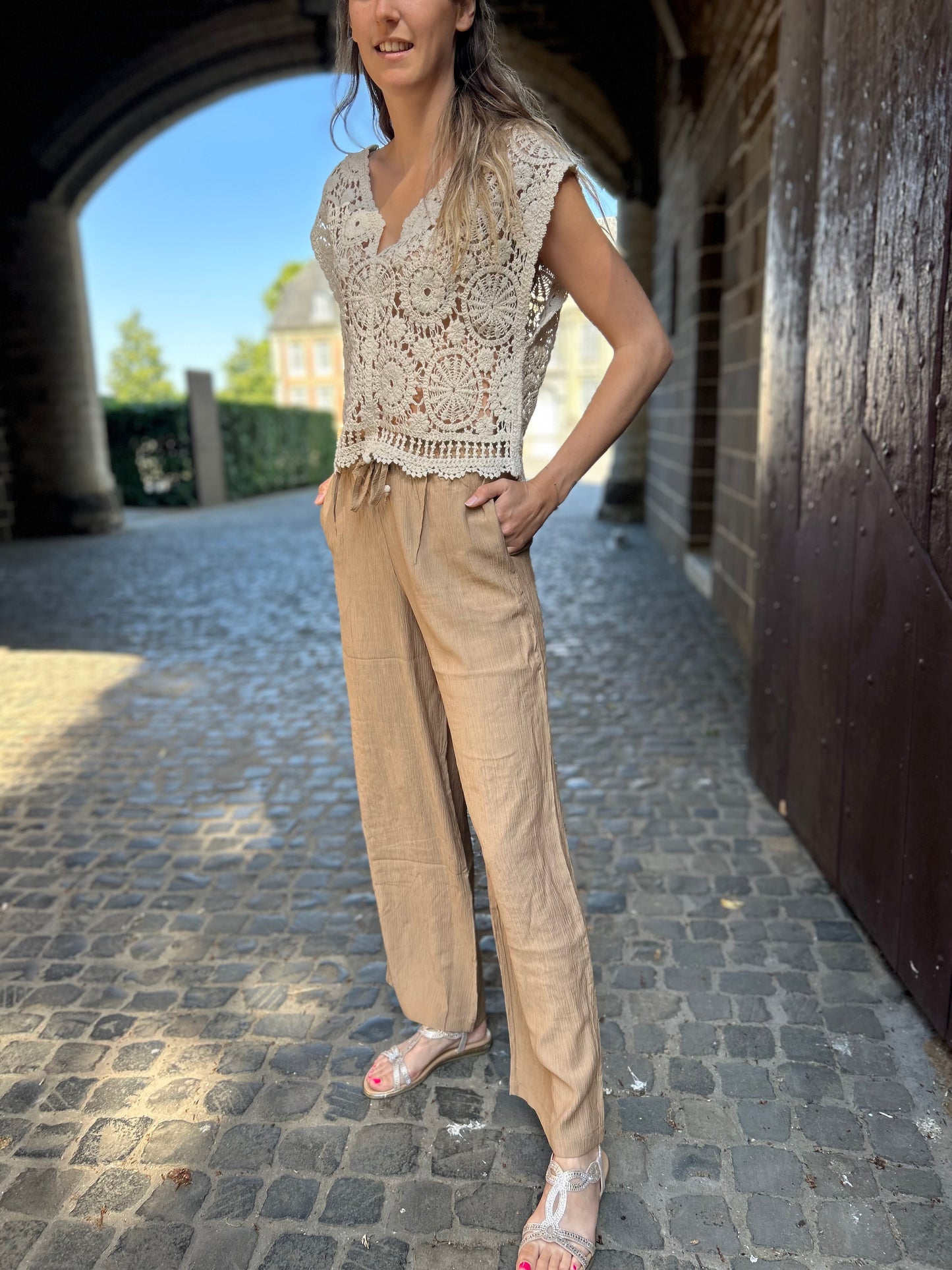 Yest broek Martha taupe