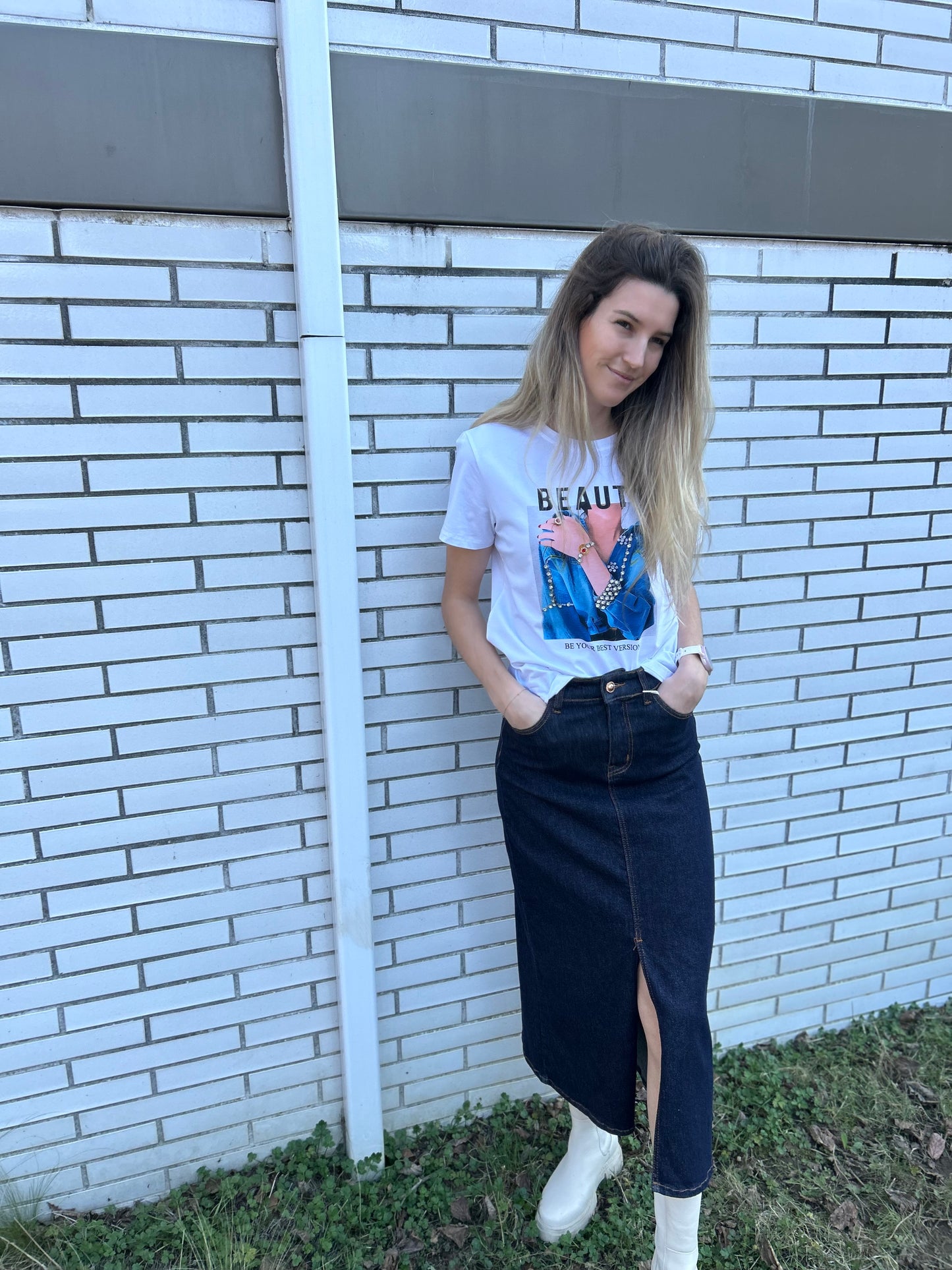 Jeansrok Lori lang