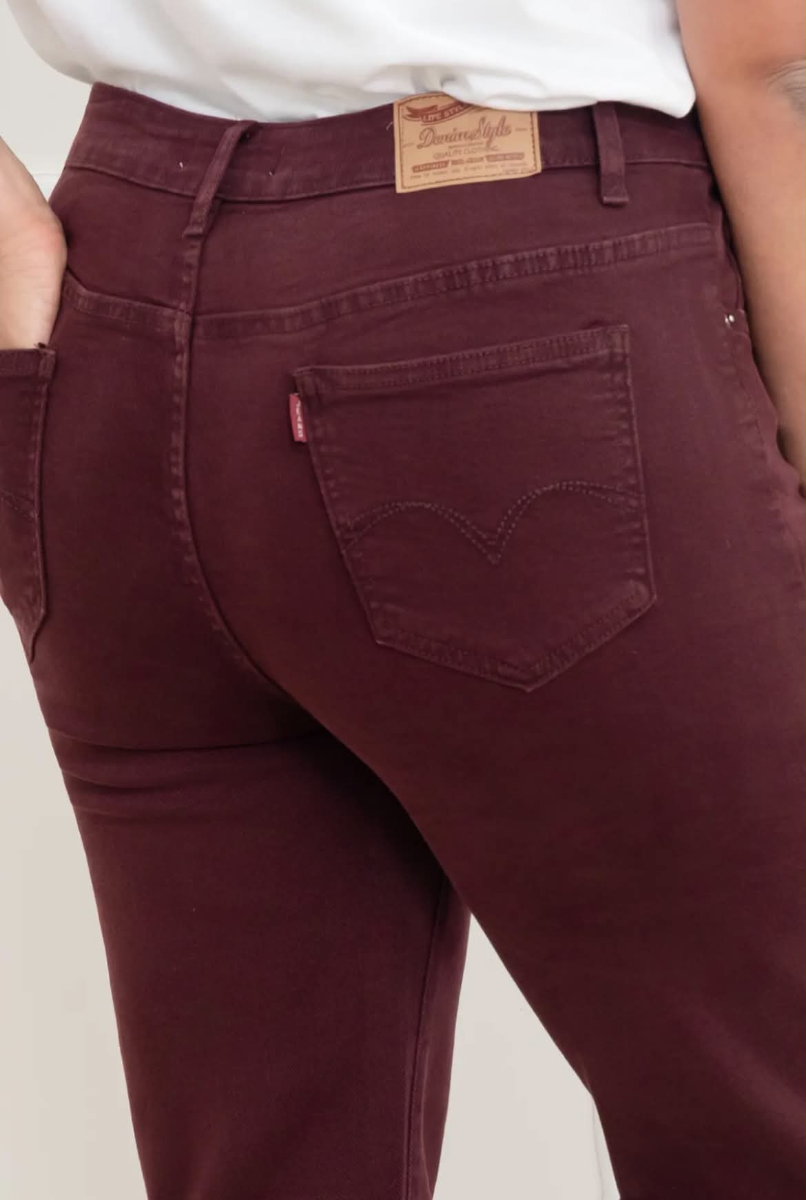 Jeans Bella - Classic bordeaux