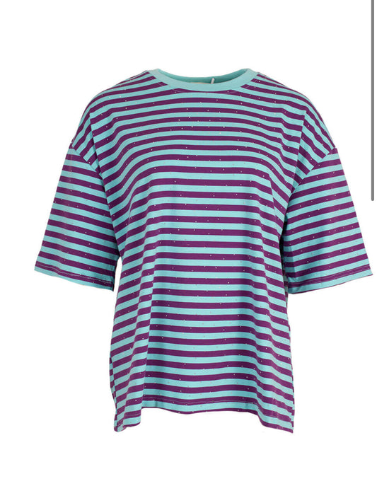 Streepjes T-shirt Aza mint