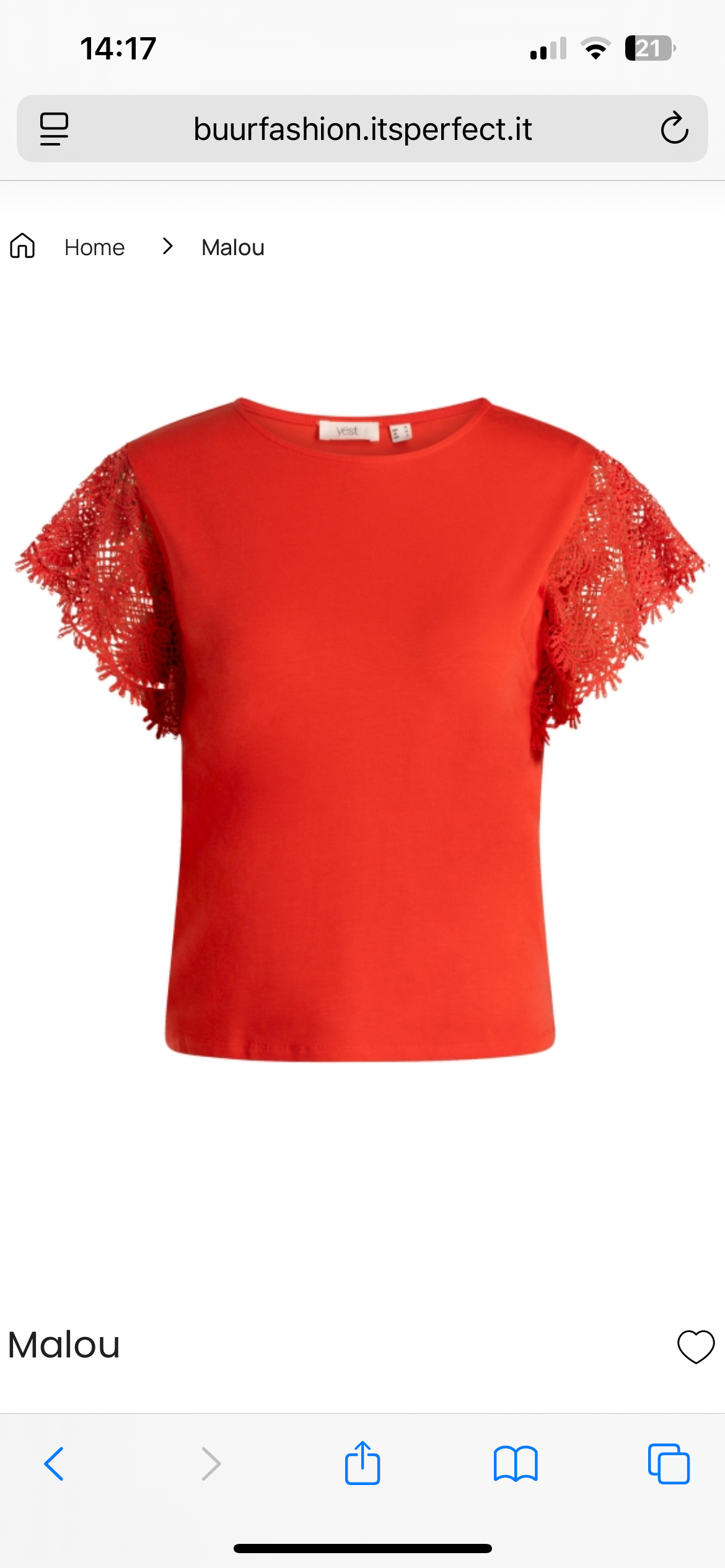 Yest T-shirt Malou rood