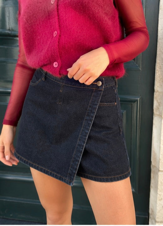 Jeanskort Jadene donkerblauw Oraije