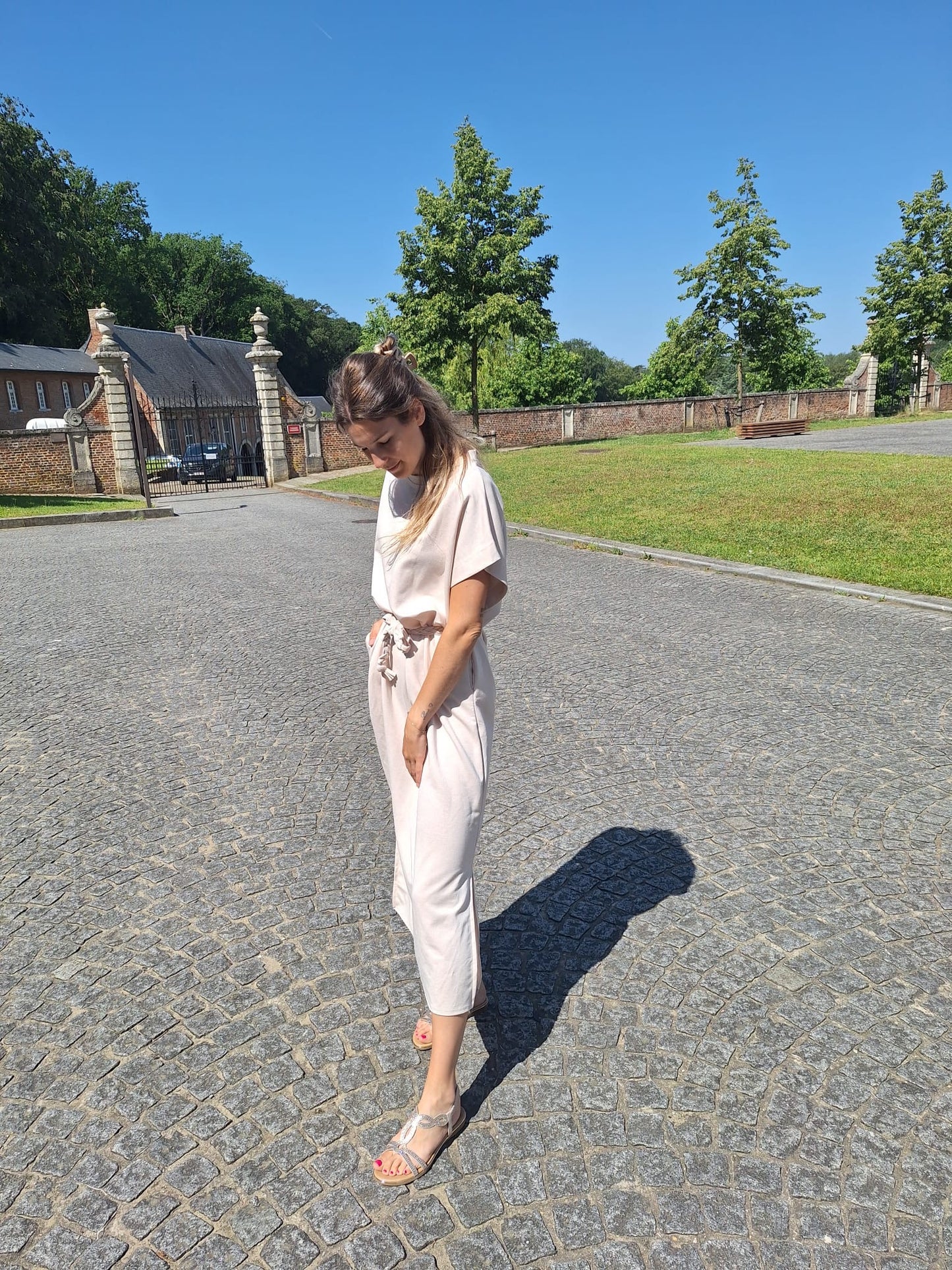 Mechu jurk beige