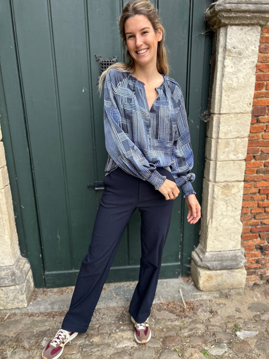 Yest Blouse Billie dark Navy/french blue