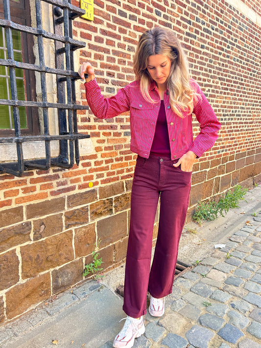 Jeans Bella - Glam bordeaux