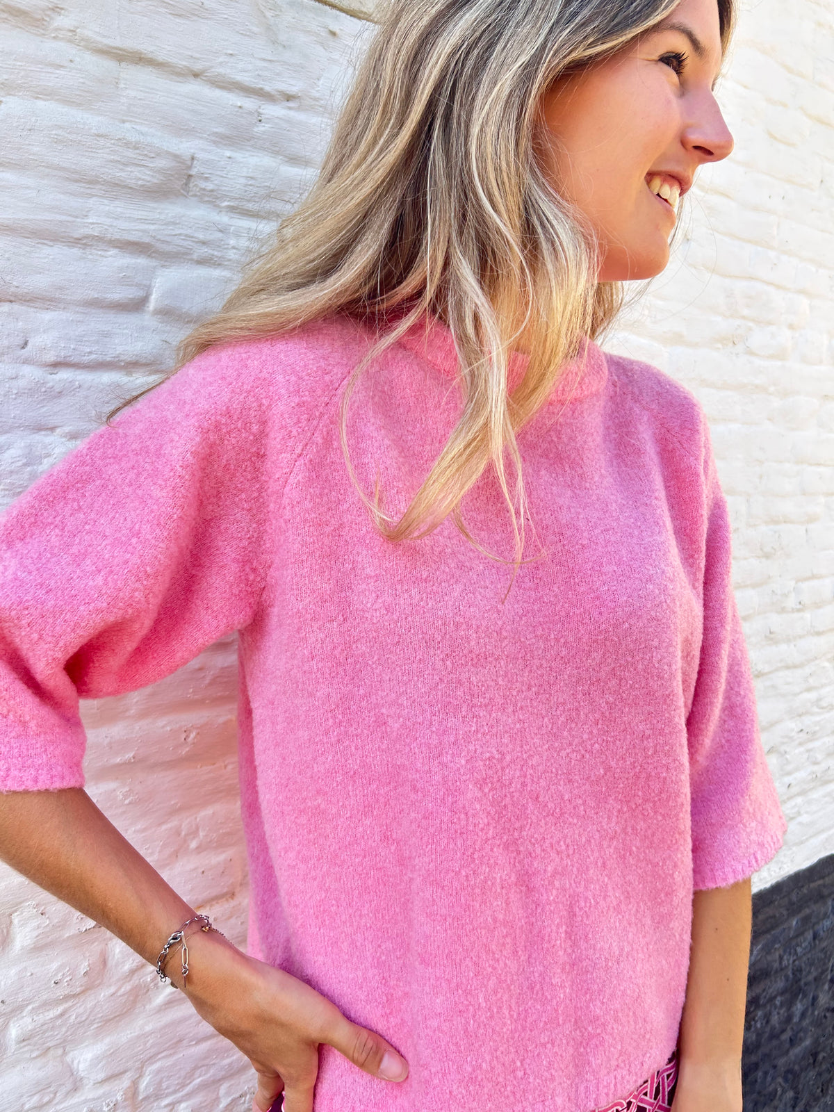 Ydence Knitted sweater Bunny pink