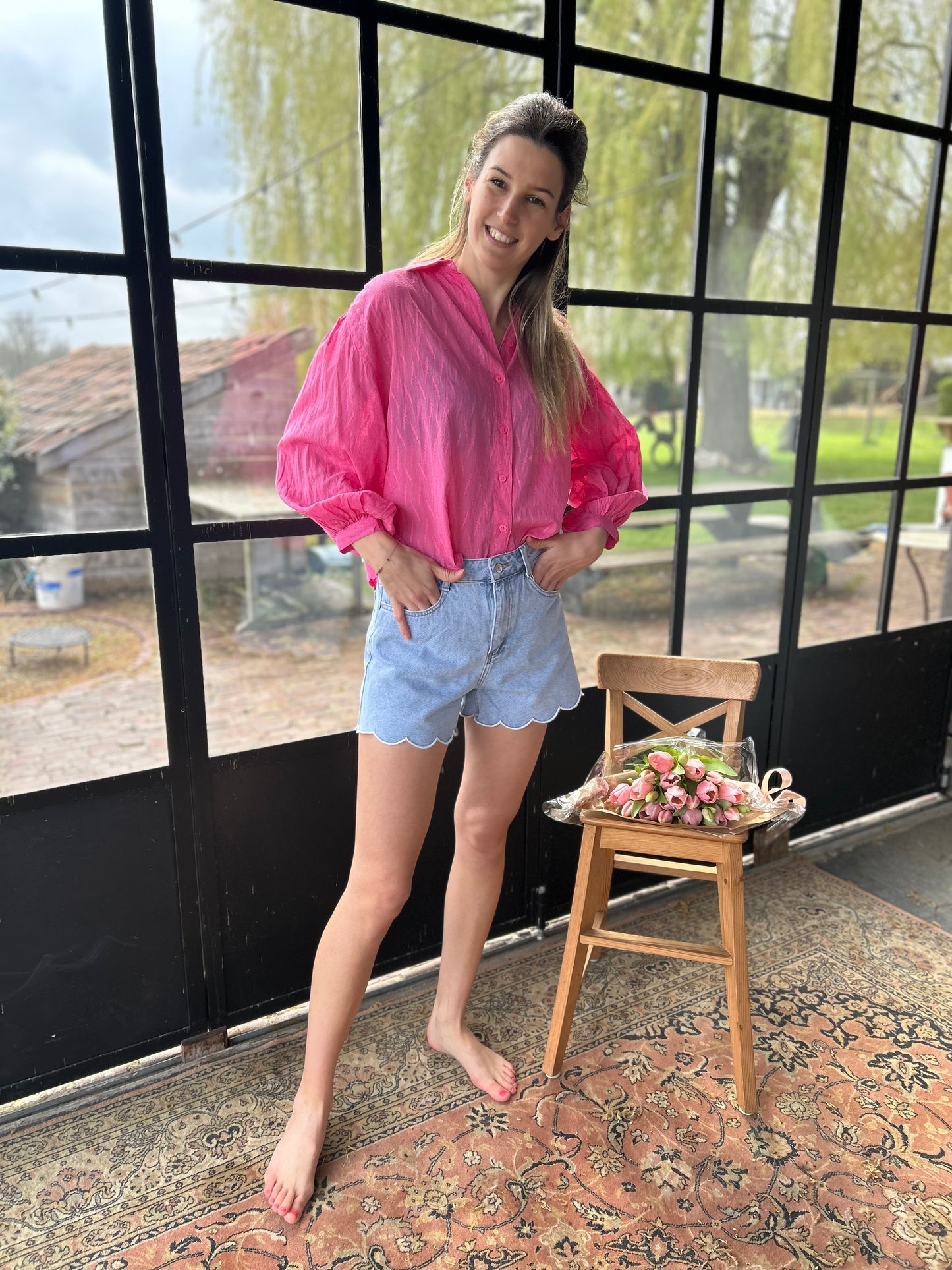 Kaffe hemd Gabriela roze