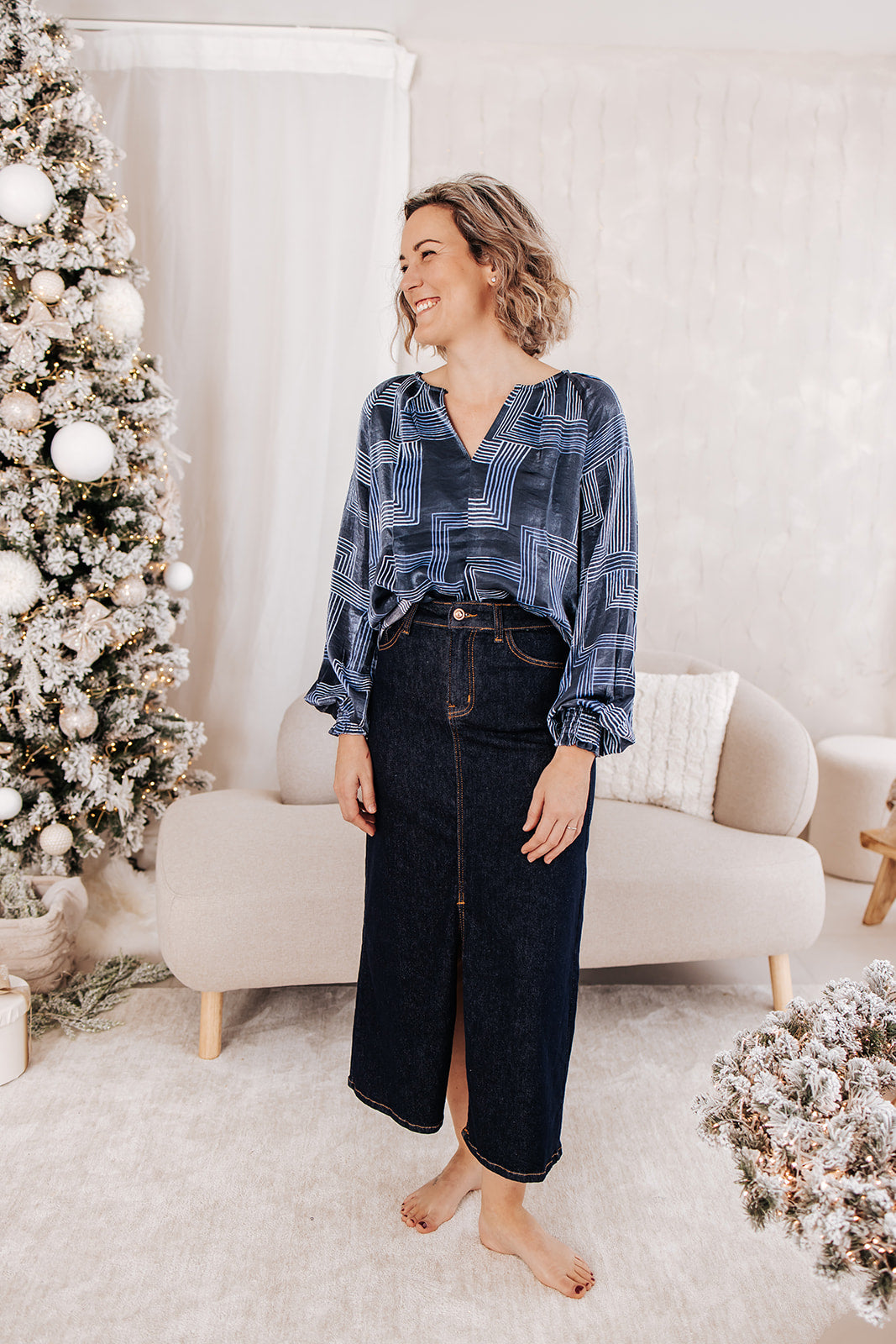 Yest Blouse Billie dark Navy/french blue