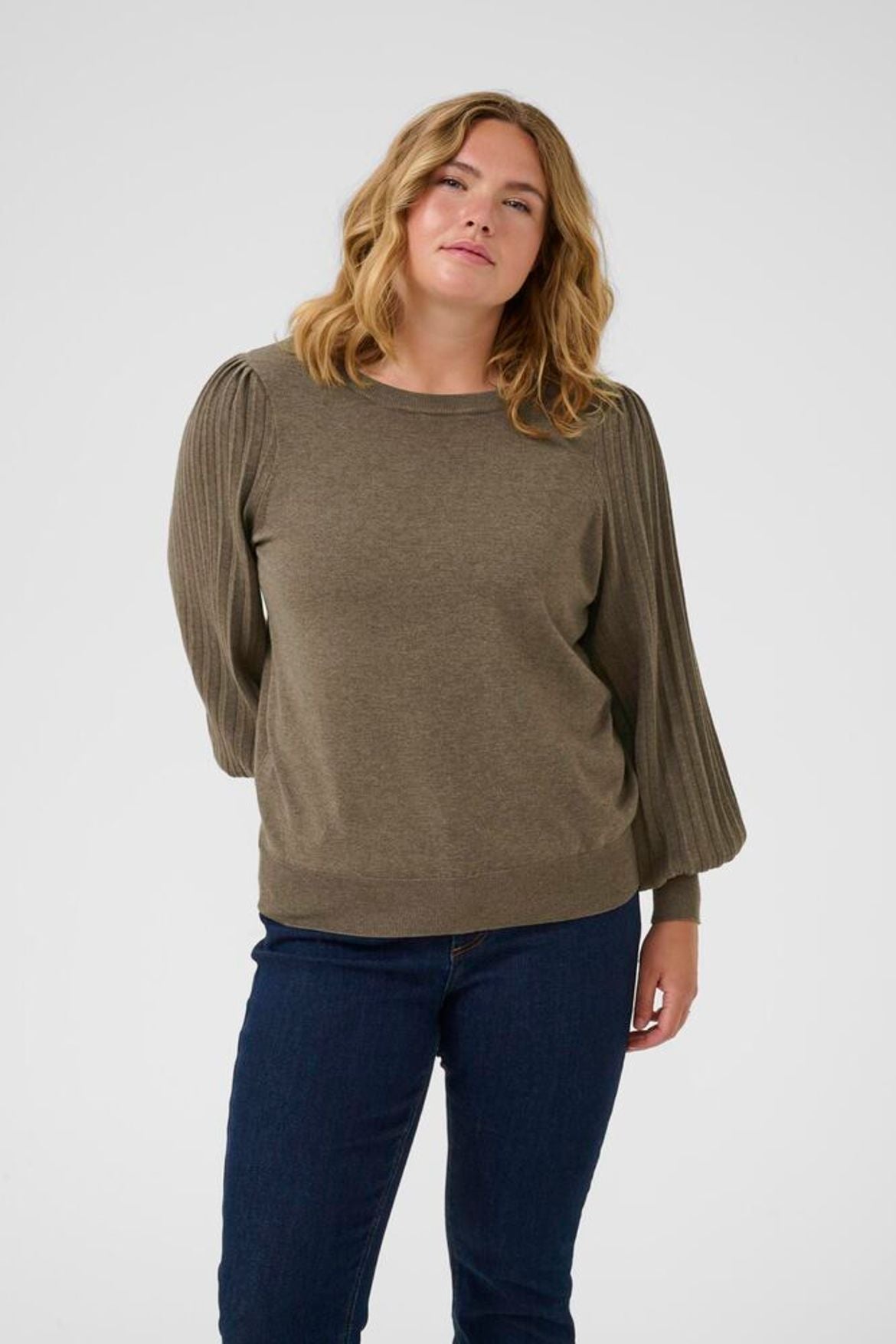 Kaffe Curve Loni Knit Pullover bruin