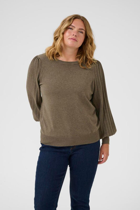 Kaffe Curve Loni Knit Pullover bruin