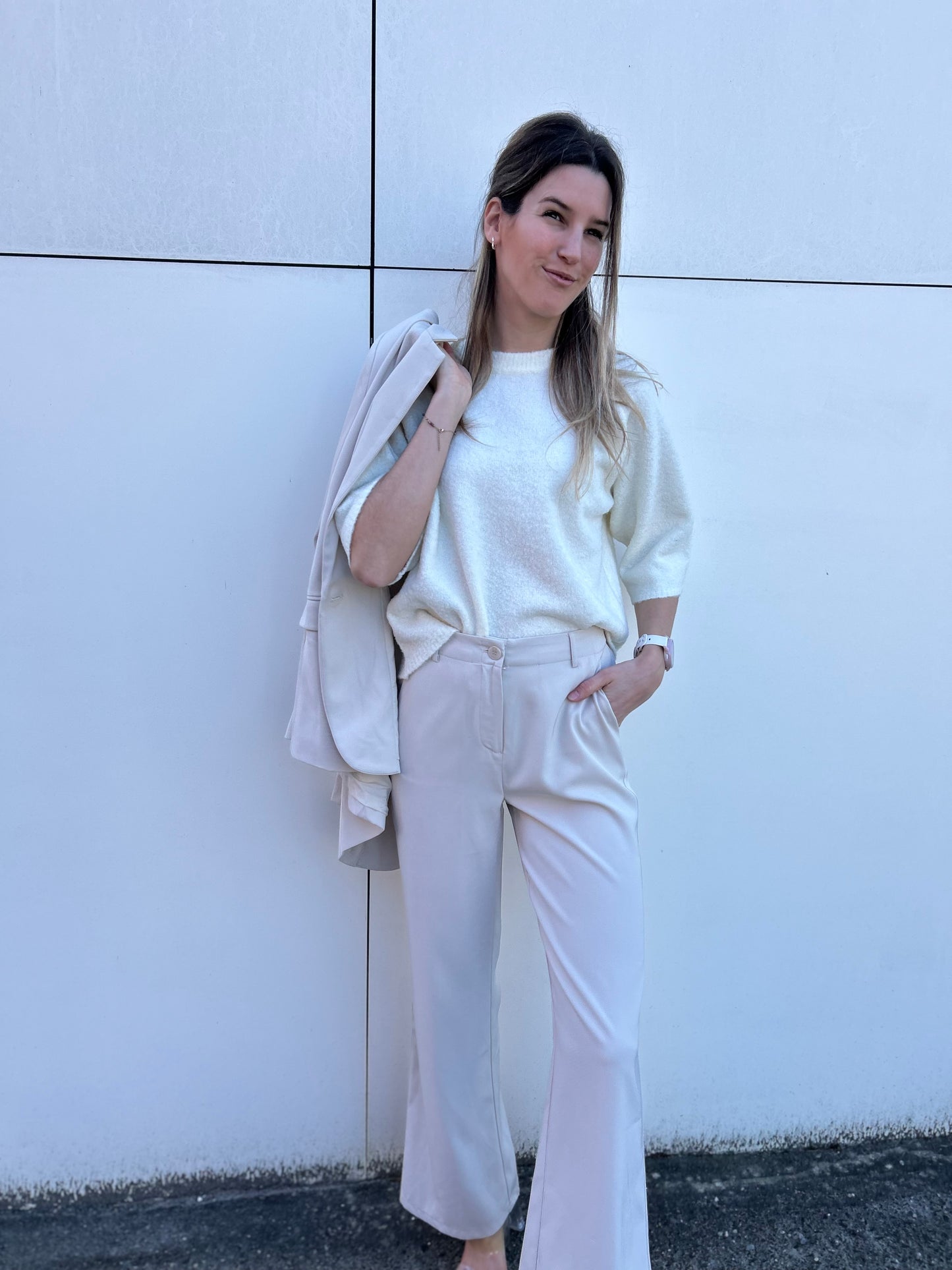 Ydence Knitted sweater Bunny off-white