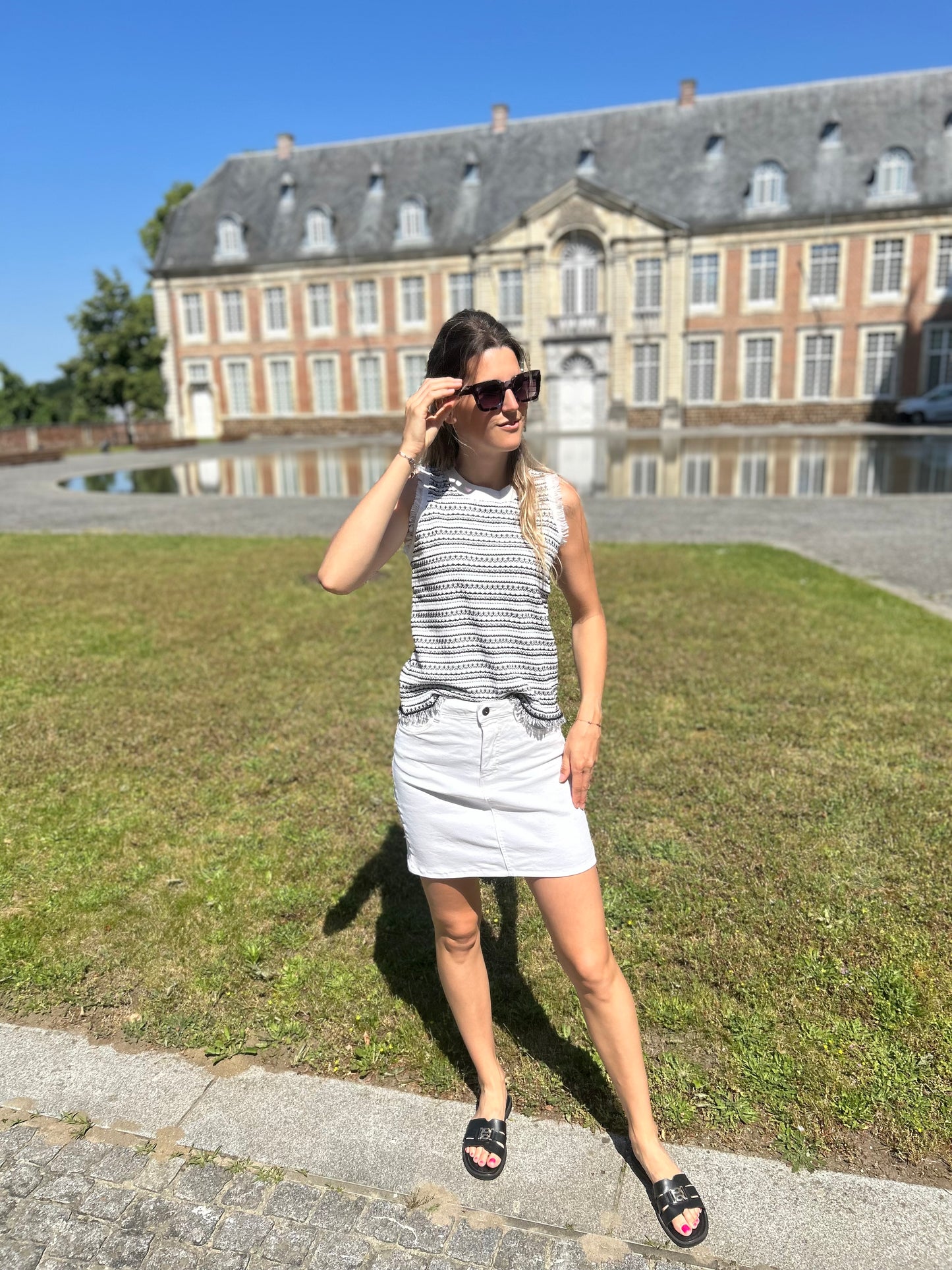 Kaffe denim skirt Zelina kort