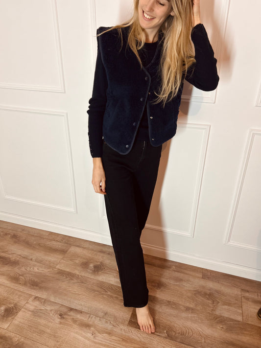 Teddy vest Essentiel marine