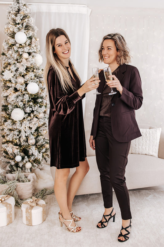 Kaffe Lea chino pants black coffee